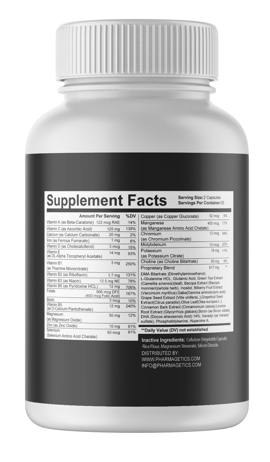GenBrain All Natural BrainFormula – 4 Bottles, 240 Capsules