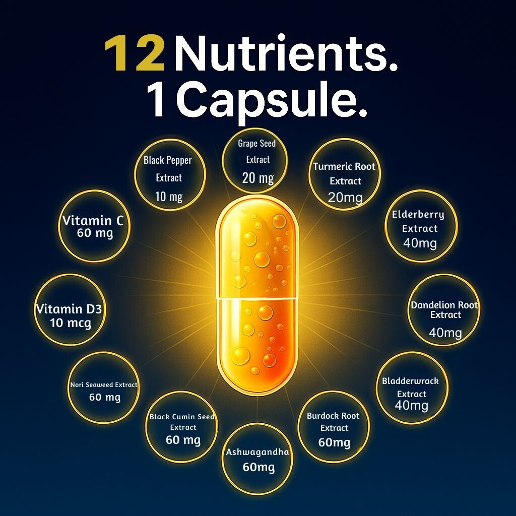 12-in-1 Herbal Wellness Formula for Immunity Energy & Daily Vitality Support