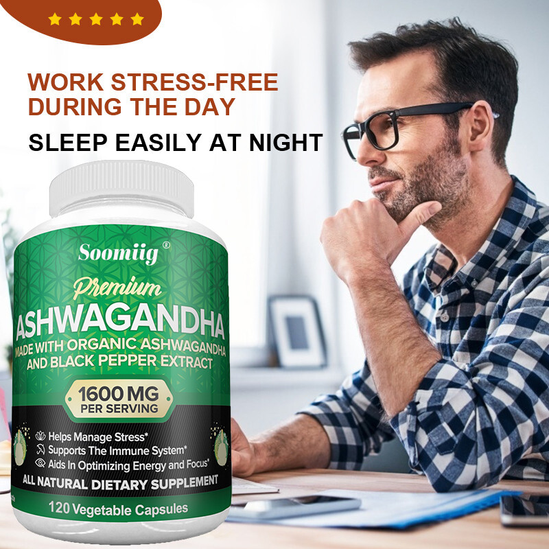 Ashwagandha capsules 1600mg – helps boost the immune system and relieve stress