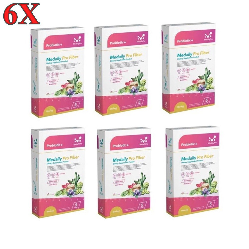 6X Medaily Pro Fiber Powder Drink Probiotic Help Excretion Supplement Acai berry