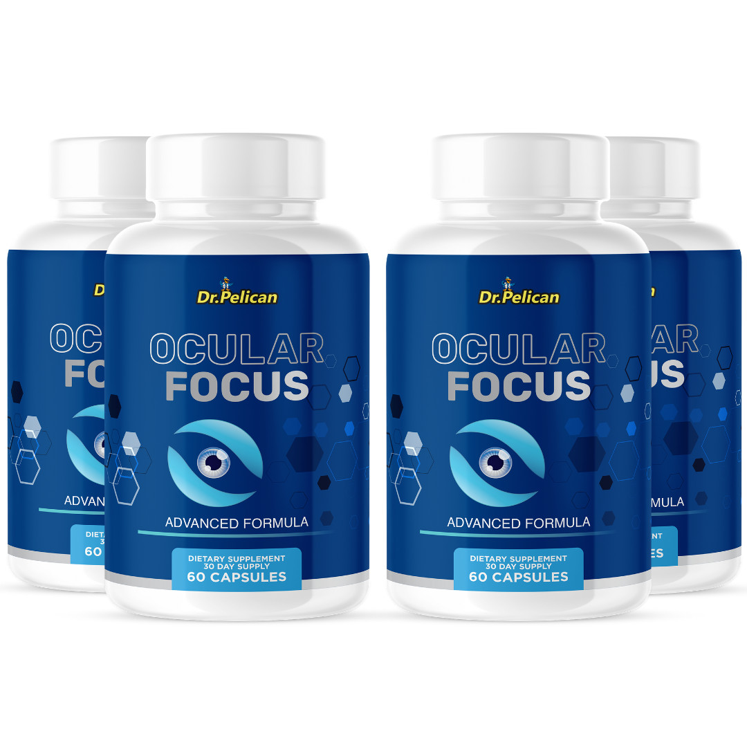 Ocular Focus-Eye Health Dietary Supplement-Vision Support with Lutein- 4 Bottles