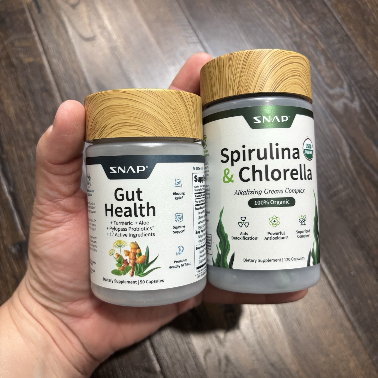 Snap Gut Health Bundle – With Spirulina, Chlorella, Prebiotics & Probiotics