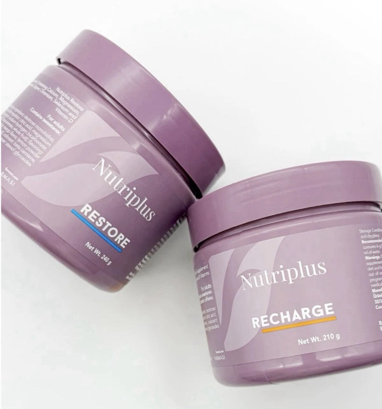 Nutriplus Restore 240g & Recharge 210g sealed