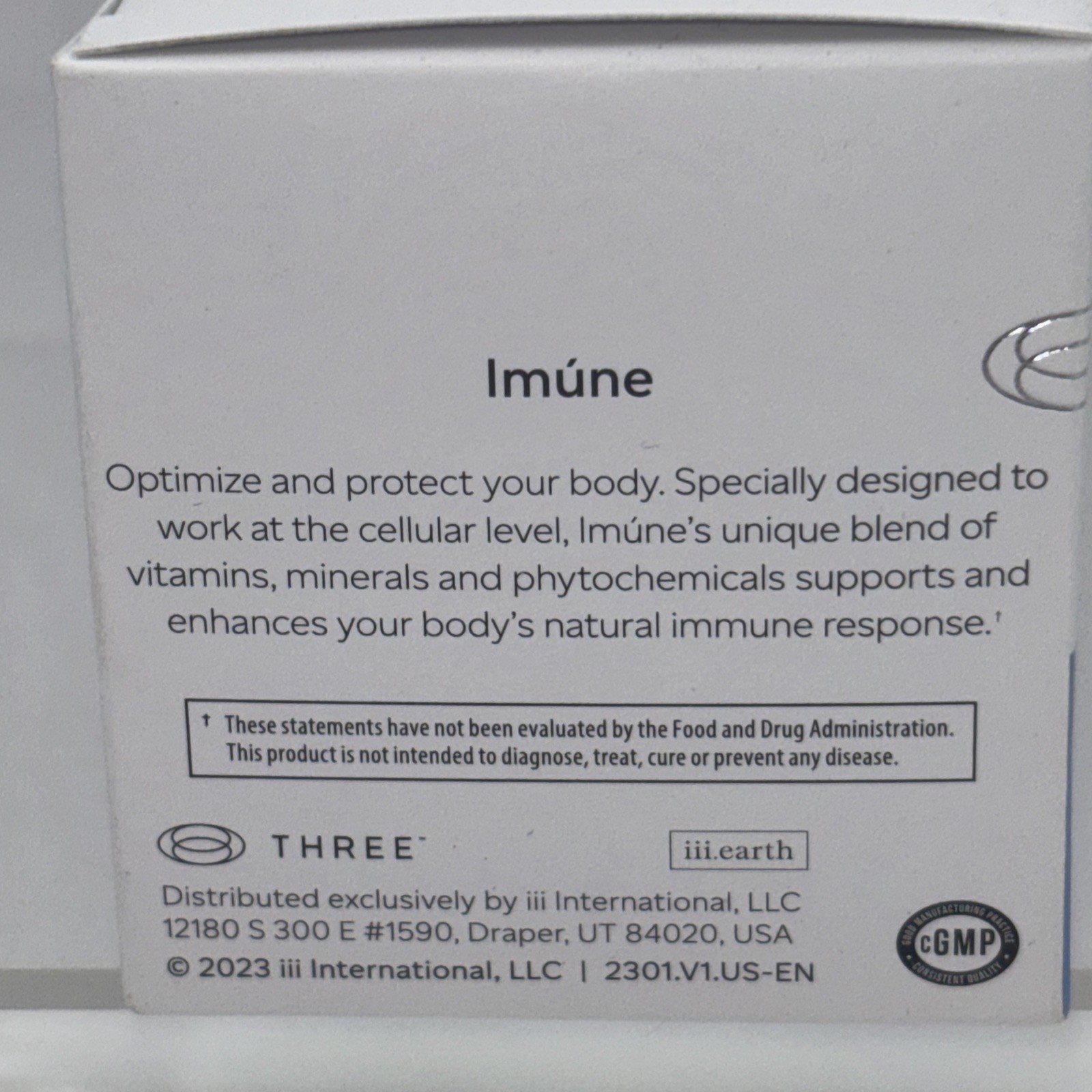Three International Imune Body Immune Support Dietary Supplement 60 caps 03/2025