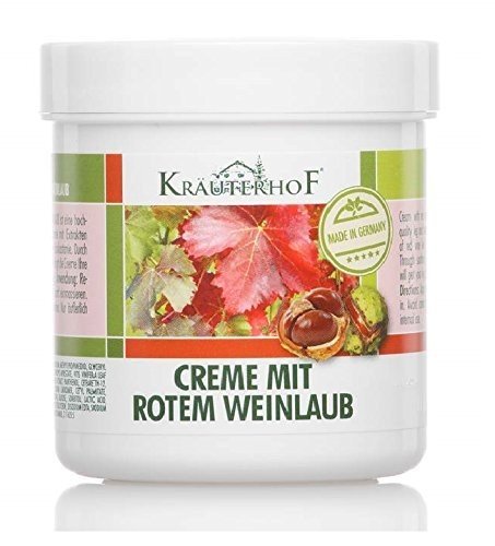 Krauterhof Horse Chestnut & Red Vine Cream for 8.5 Fl Oz (Pack of 1), red