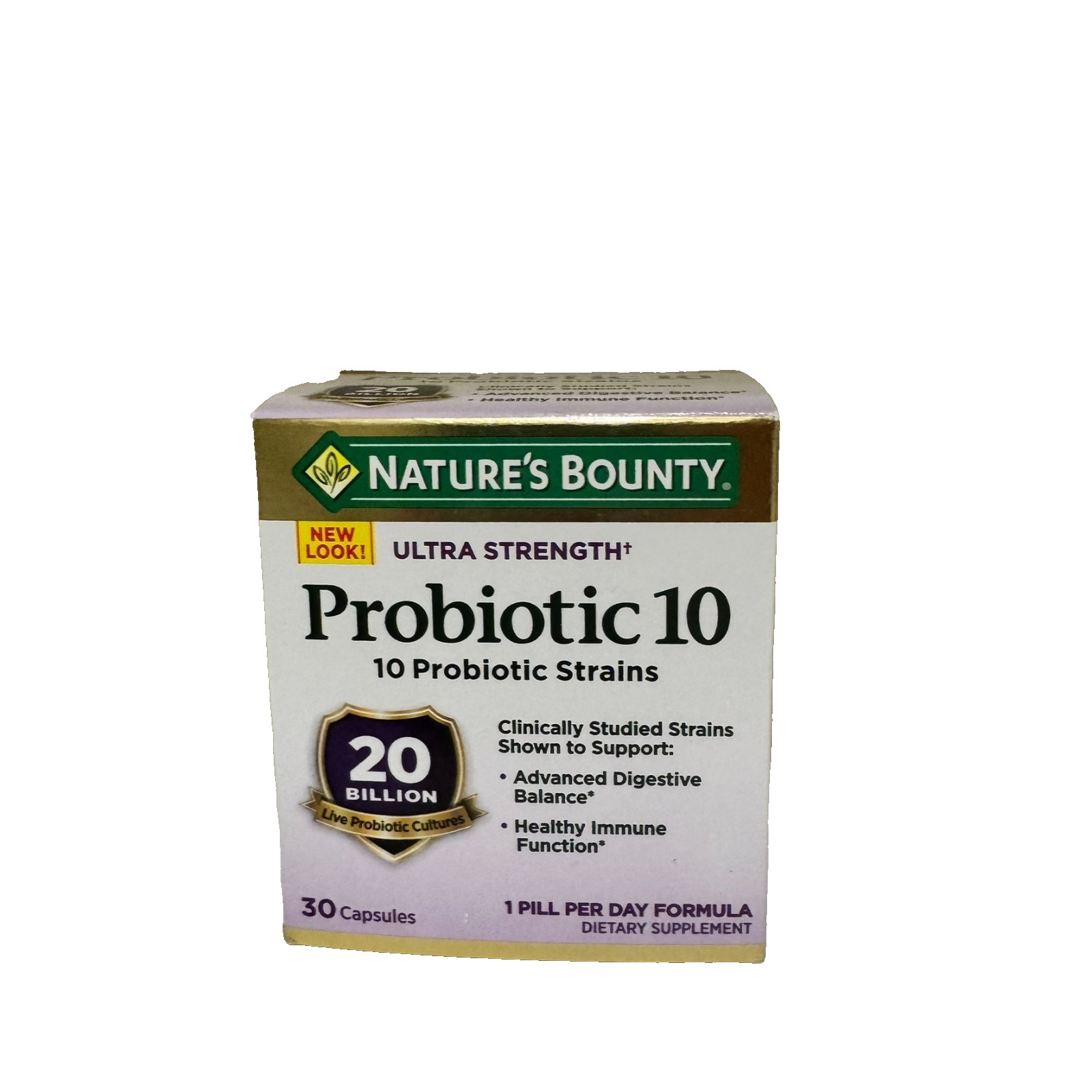 Natures Bounty Probiotic 10 Ultra Strength 30 Capsules EXPIRED 05/2026