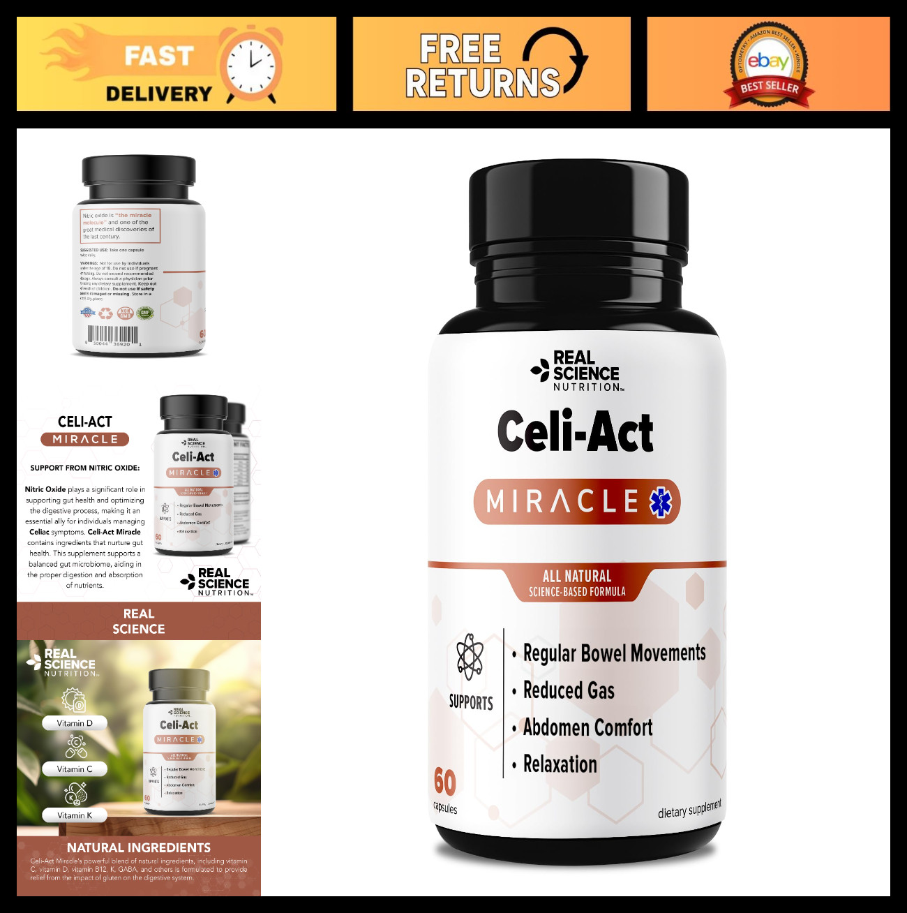 Natural Gut Health Supplements for Digestive Support & Regular Bowel Movements –
