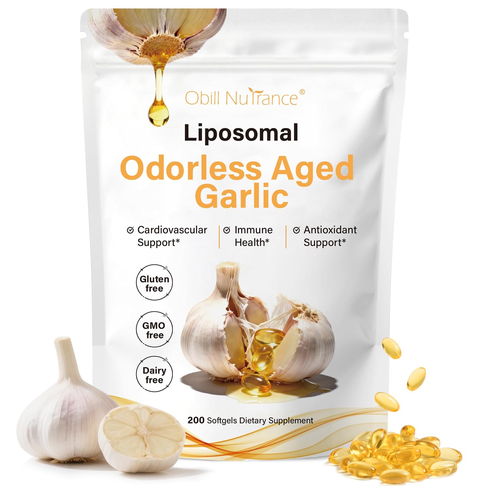 Aged Garlic Extract, Odorless Organic Garlic Supplements, 2 Years Aged Garlic…