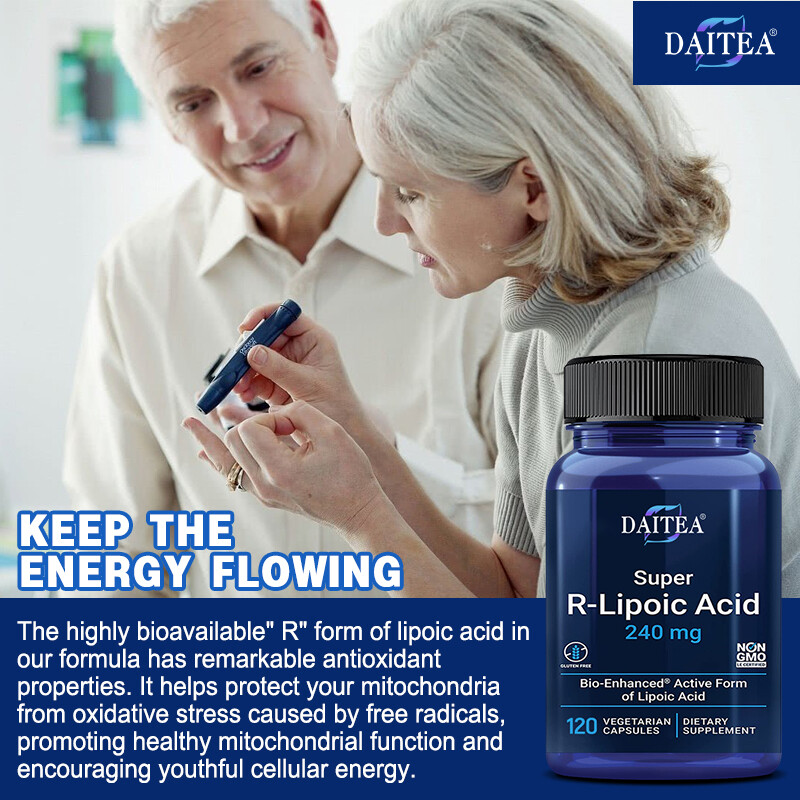 R Lipoic Acid Capsules Cellular Keep Energy Flowing Antioxidant Stress 120 Pills