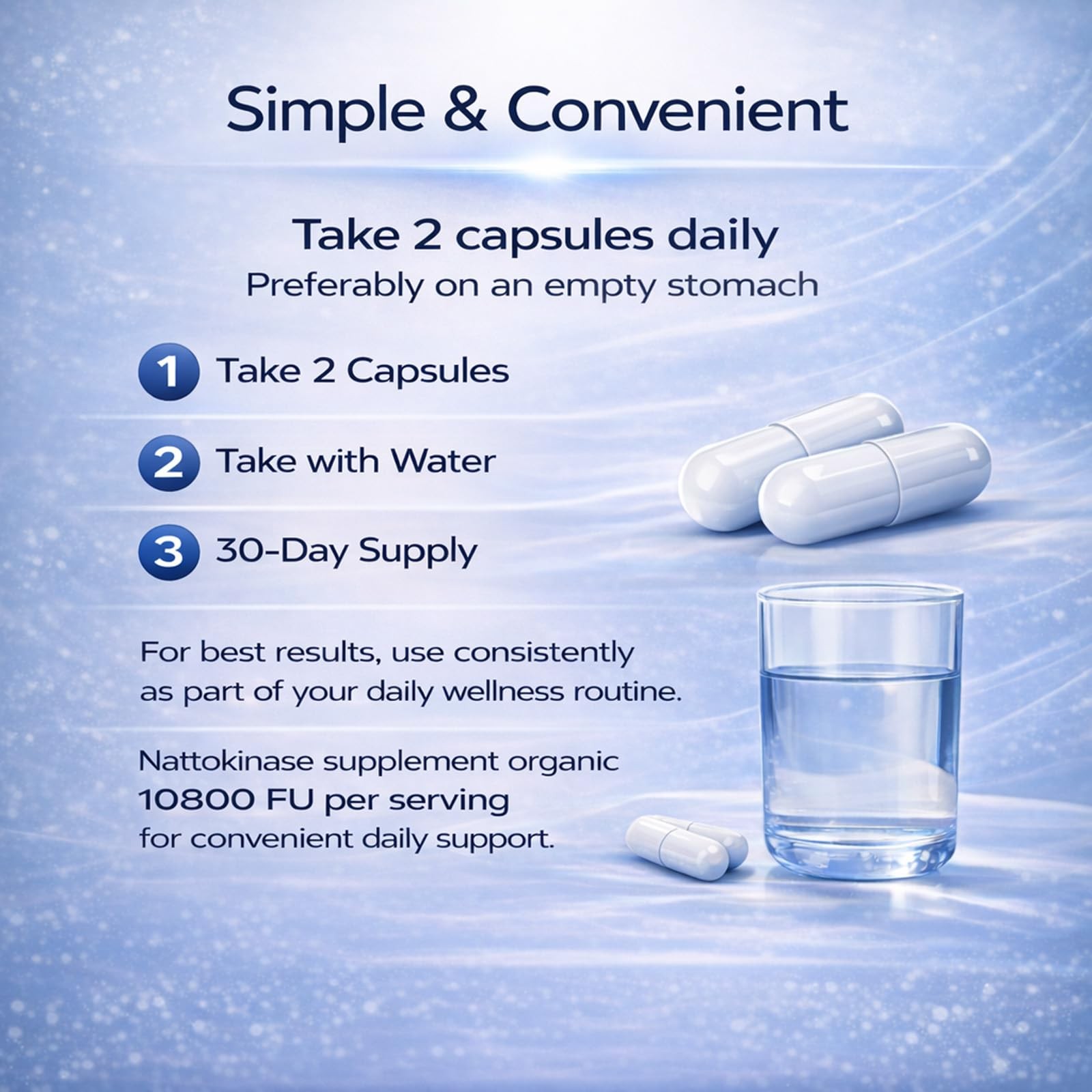 Premium 1-3X Nattokinase Supplement – 10800 FU 60 Capsules Per Serving HOT 2026