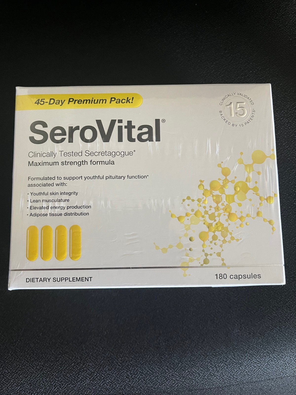 SEALED Serovital Clinically Tested Secretagogue Maximum Strength 180 Capsules