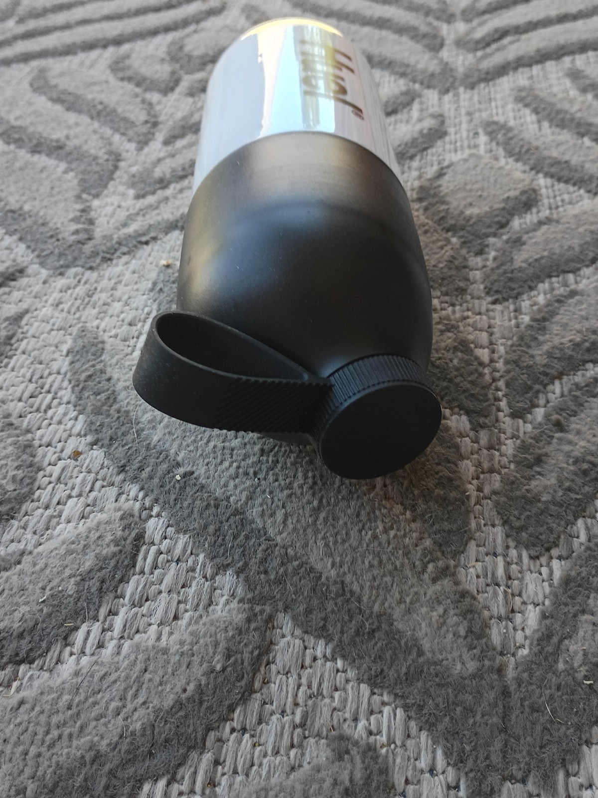 Huel Reusable Plastic Shake Bottle 500ml/17 fl oz White/Black Screw-on Lid