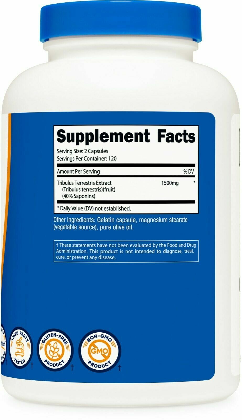 Tribulus 1500mg Terrestris Extract 2X240 Caps Nutricost