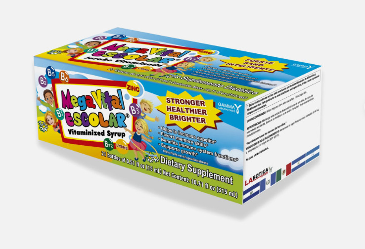 MegaVital Escolar Kids Vitaminized Syrup – 21 Bottles 0.5 fl oz