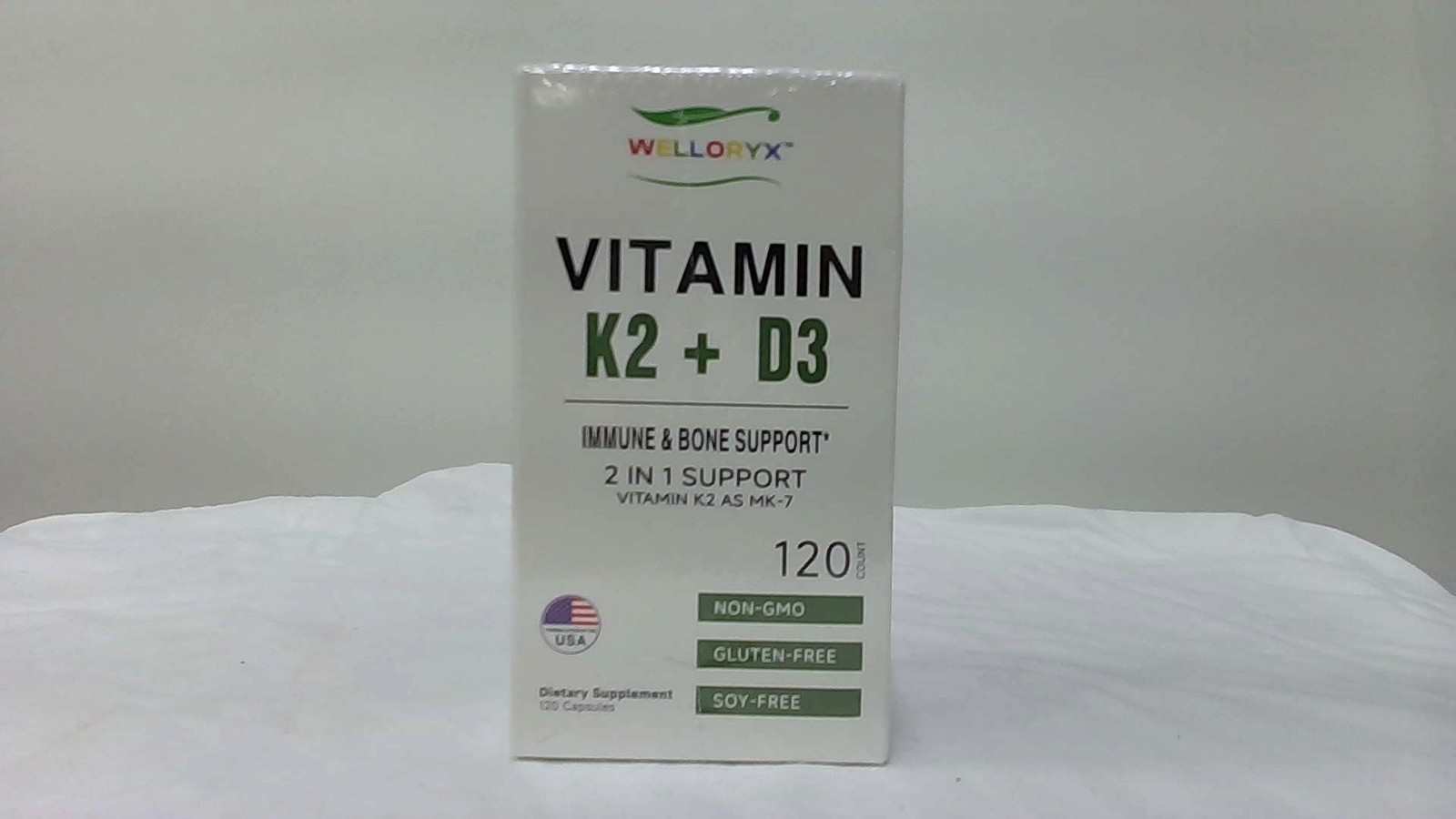 WELLORYX Vitamin K2 + D3 10000 IU Supplement, Capsules- Exp:06/2028