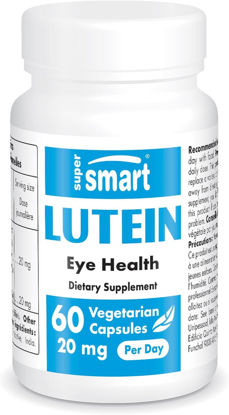 Supersmart Lutein 20Mg – Natural Marigold Extract – Lutein for Eyes Supplement