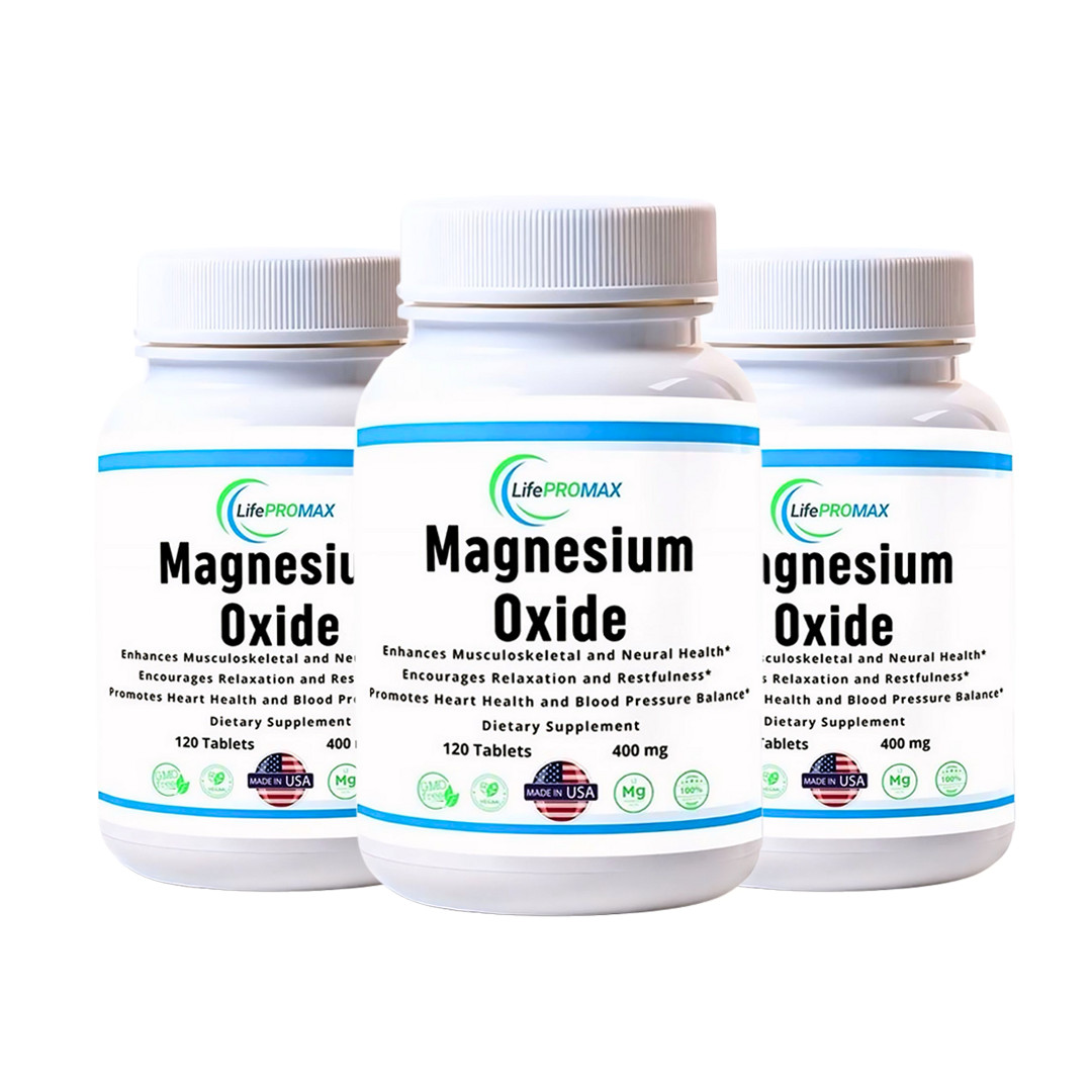 3 PACK Magnesium 400mg 120 tablets Dietary Supplement Immune Support Exp 09/26