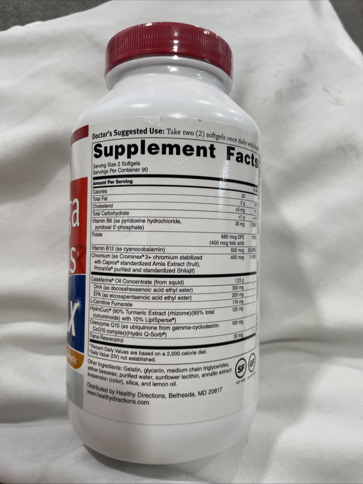 Dr. Sinatra Omega Q Plus MAX – Heart Health 100mg of CoQ10 Turmeric 180 softgel@