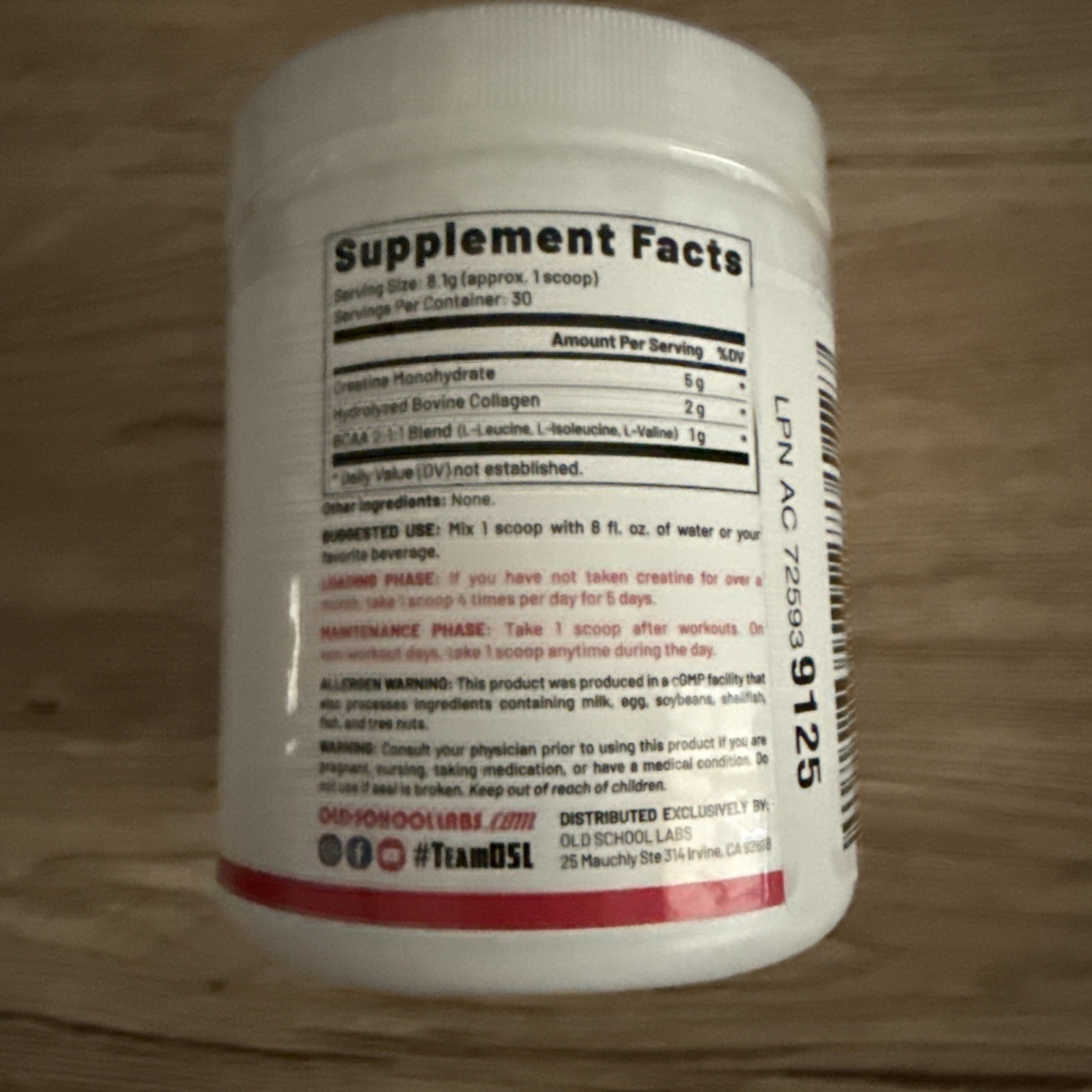 Old School Labs Creatine for Women Post-Workout Supplement 30 Servs EXP 5/27