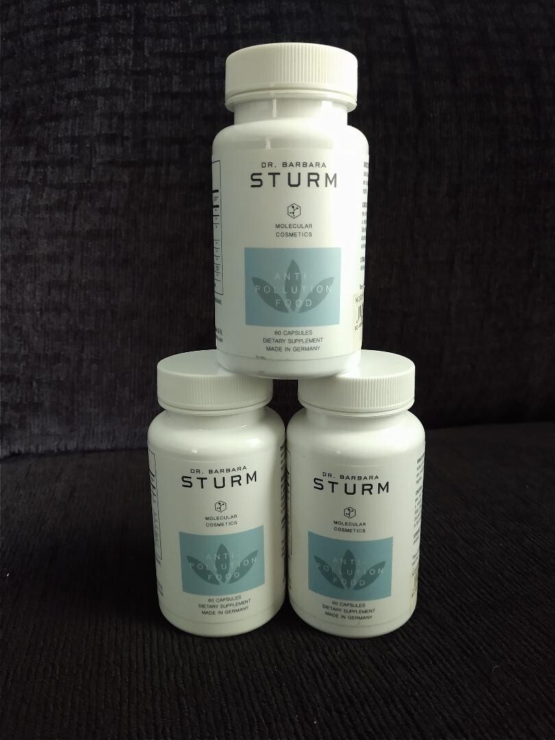 THREE bottles of Dr. Barbara Sturm Anti-Pollution Food Ashwagandha exp 10/2026