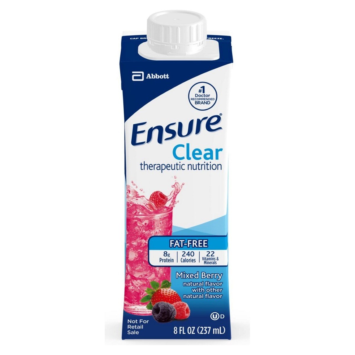 Ensure Clear Therapeutic Nutrition Liquid Mixed Berry Flavor 8 Oz CASE OF 24