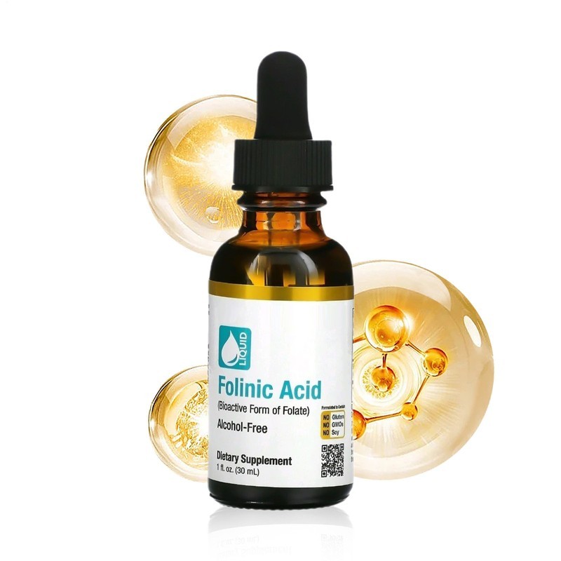 California Gold Nutrition Folinic Acid Alcohol 1 FL Oz (30 liquid measure – Lon
