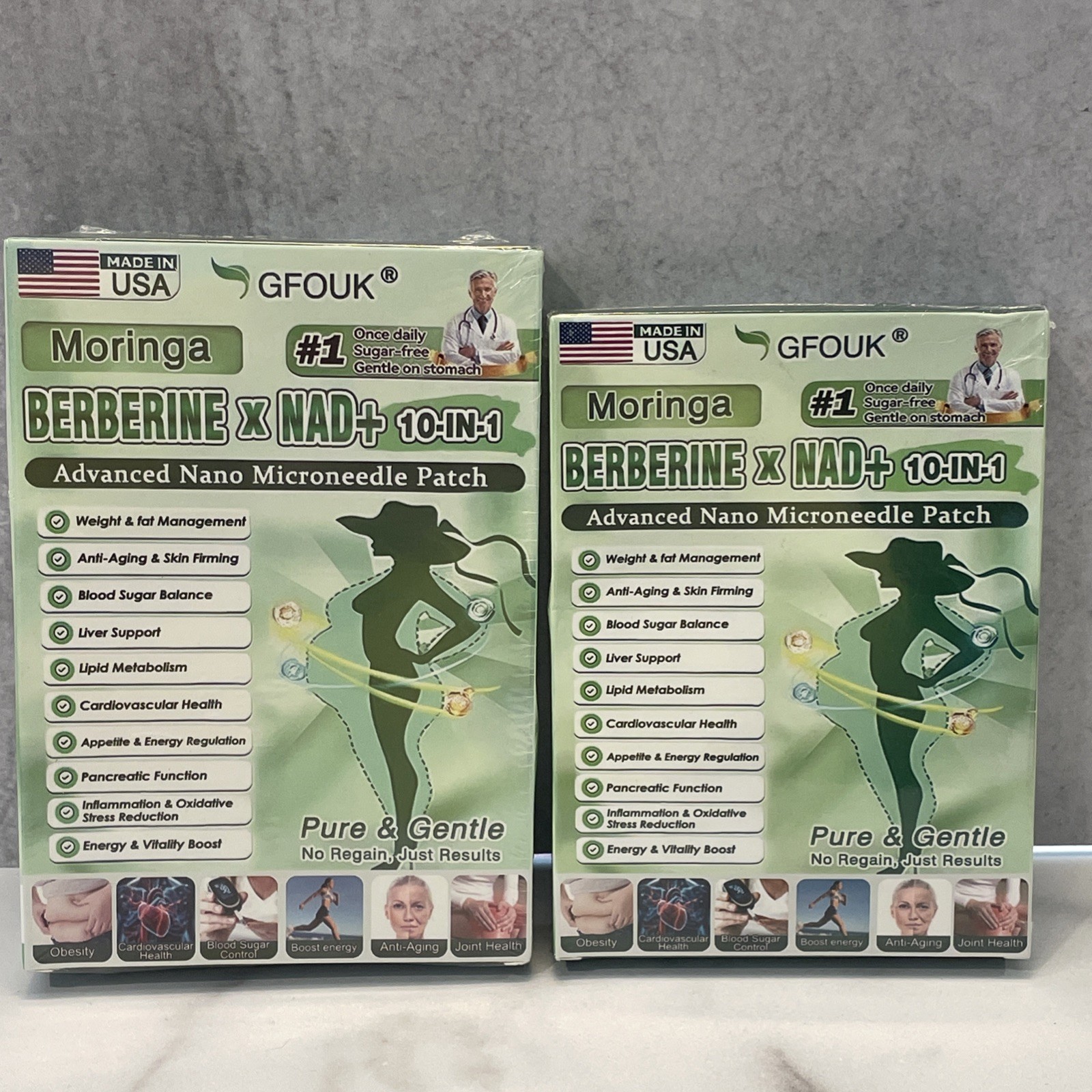 GFOUK Moringa Berberine X NAD 10 in 1 Advanced Nano Microneedle Patch
