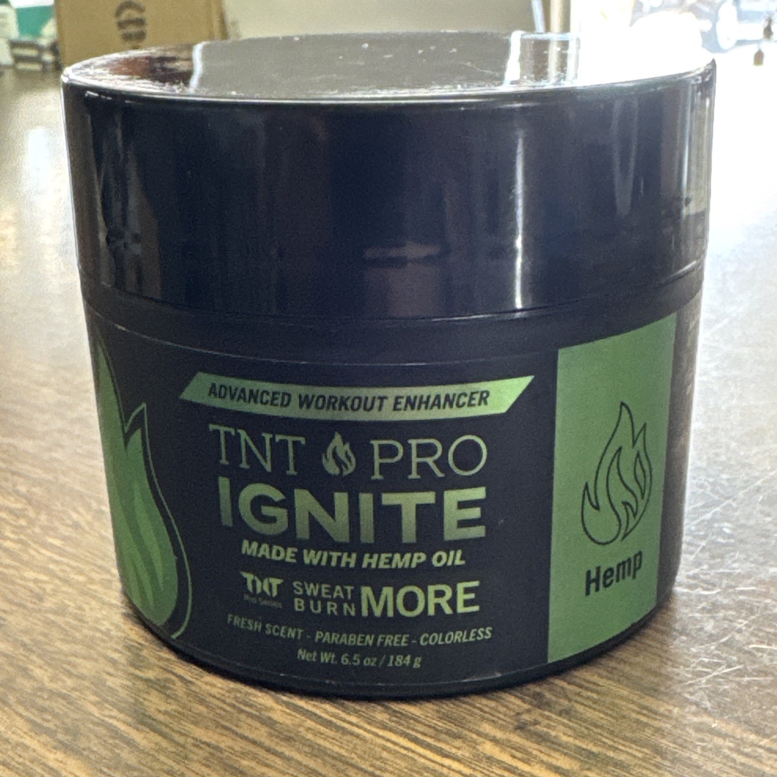 S TNT PRO IGNITE ADVANCED WORKOUT CREAM WITH HEMP OIL HOT FIRMING & SWEAT 6.5 Oz