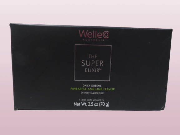 WELLECO THE SUPER ELIXIR DAILY GREEN PINEAPPLE AND LIME FLAVOR 2.5 OZ NWB