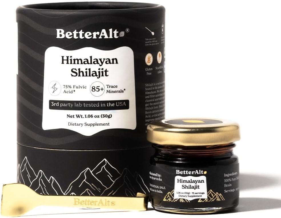 BetterAlt Pure Himalayan Shilajit Resin High Potency for Men & Women| 75…