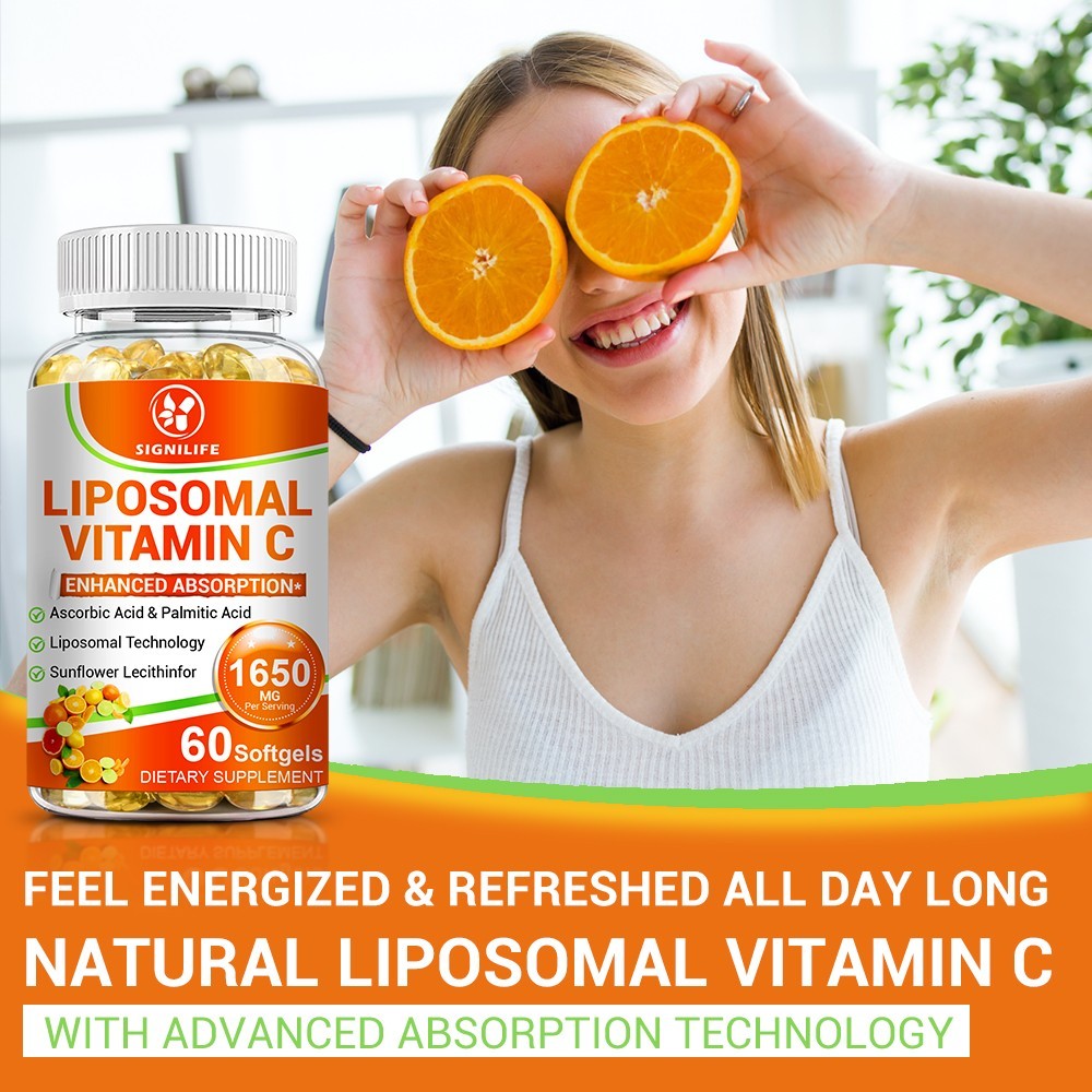 Liposomal Vitamin C 1650mg -60 Capsules – High Absorption Supplements.