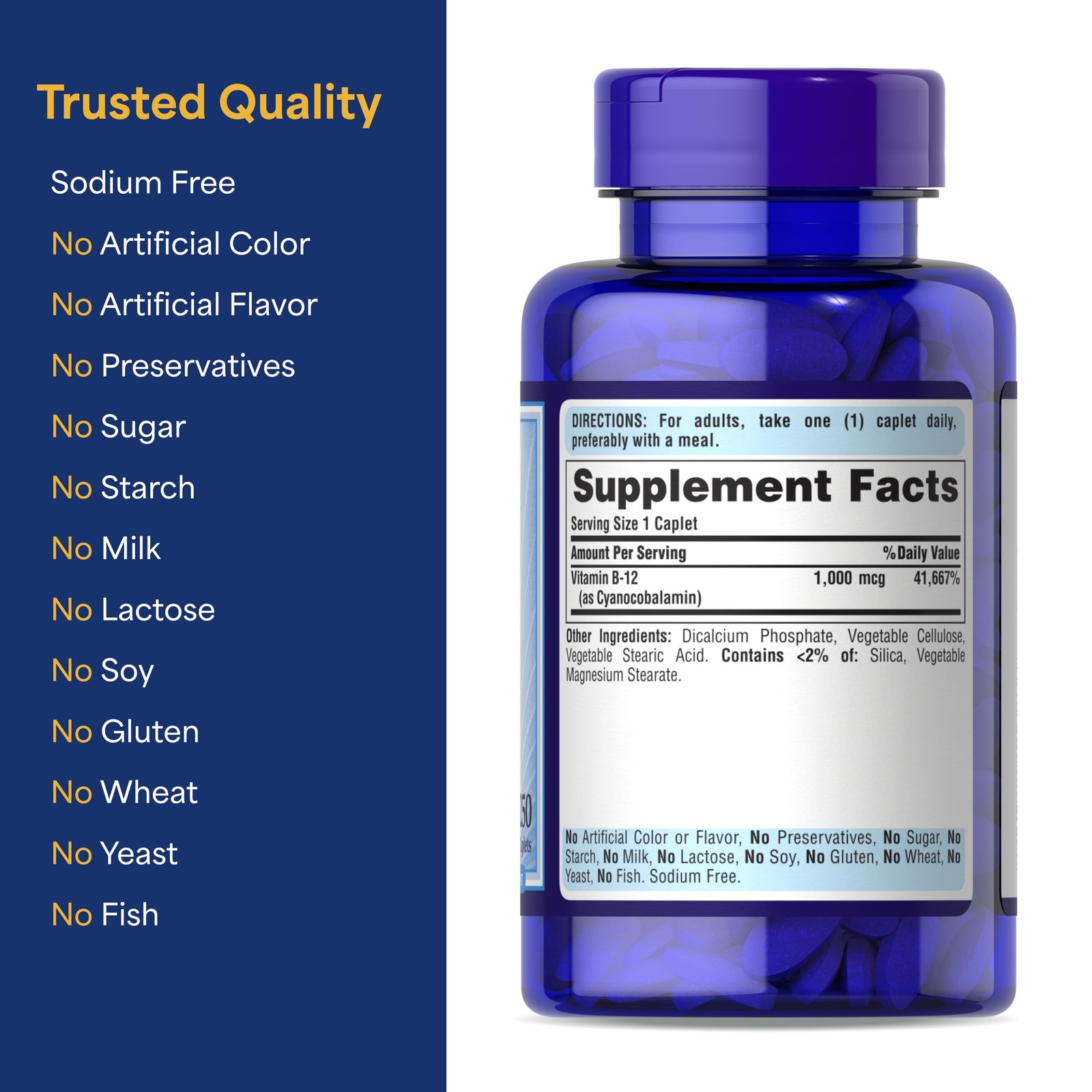 Puritan’s Pride Timed Release Vitamin B-12 1000mcg, 250 Count (Pack of 1)