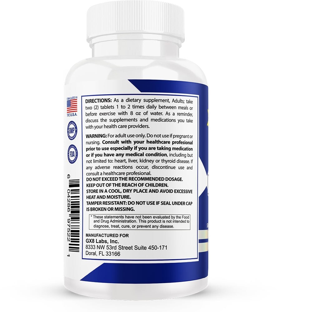 Nitric Oxide Booster Supplement Supports Blood Flow Pre Workout 2210 mg 90 pills
