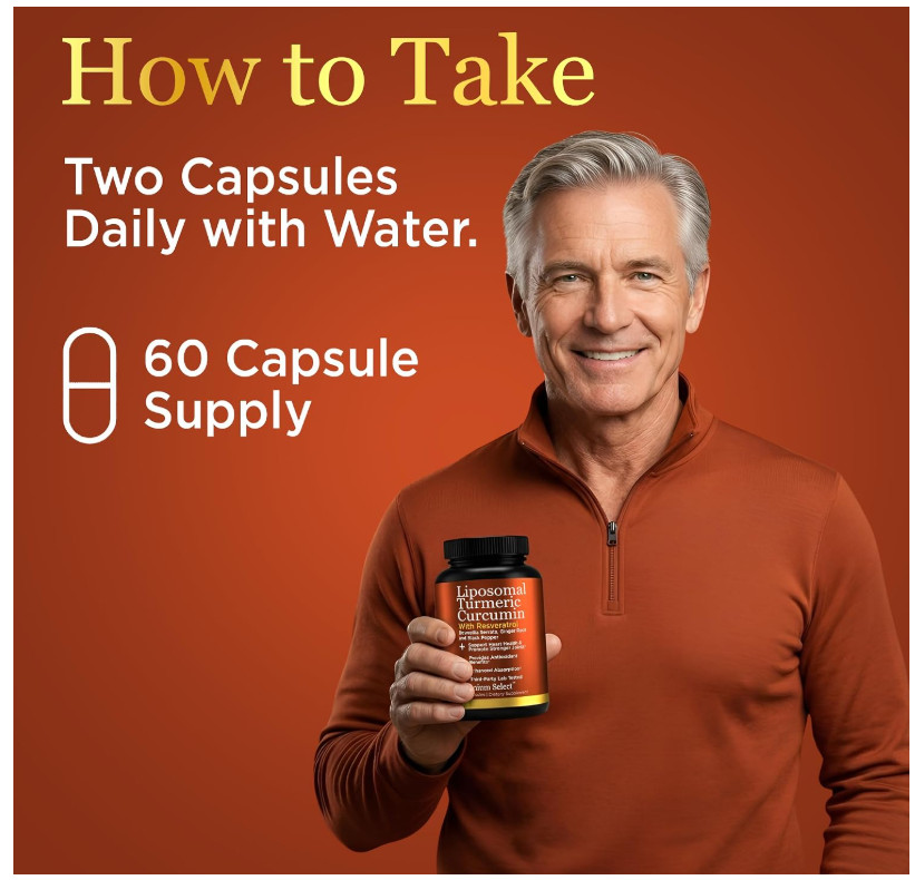 Liposomal Turmeric Curcumin Resveratrol Joint Relief Supplement High Absorption