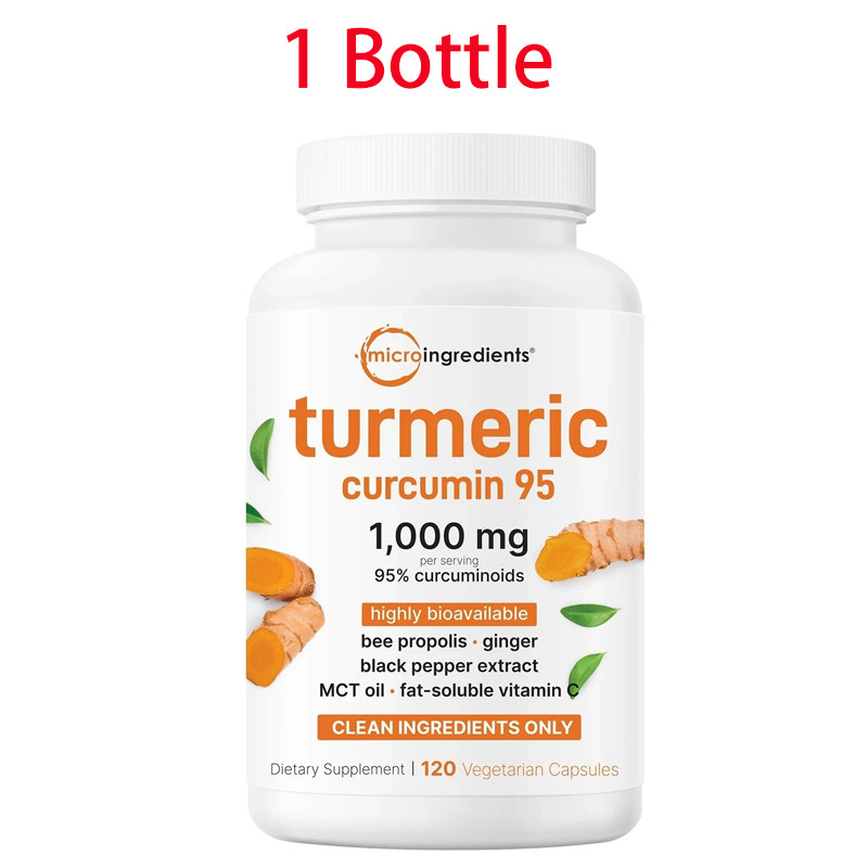 Potency 95% Turmeric & Curcumin with Piperine, MCT Oil – 1000mg Capsules (60 ct)
