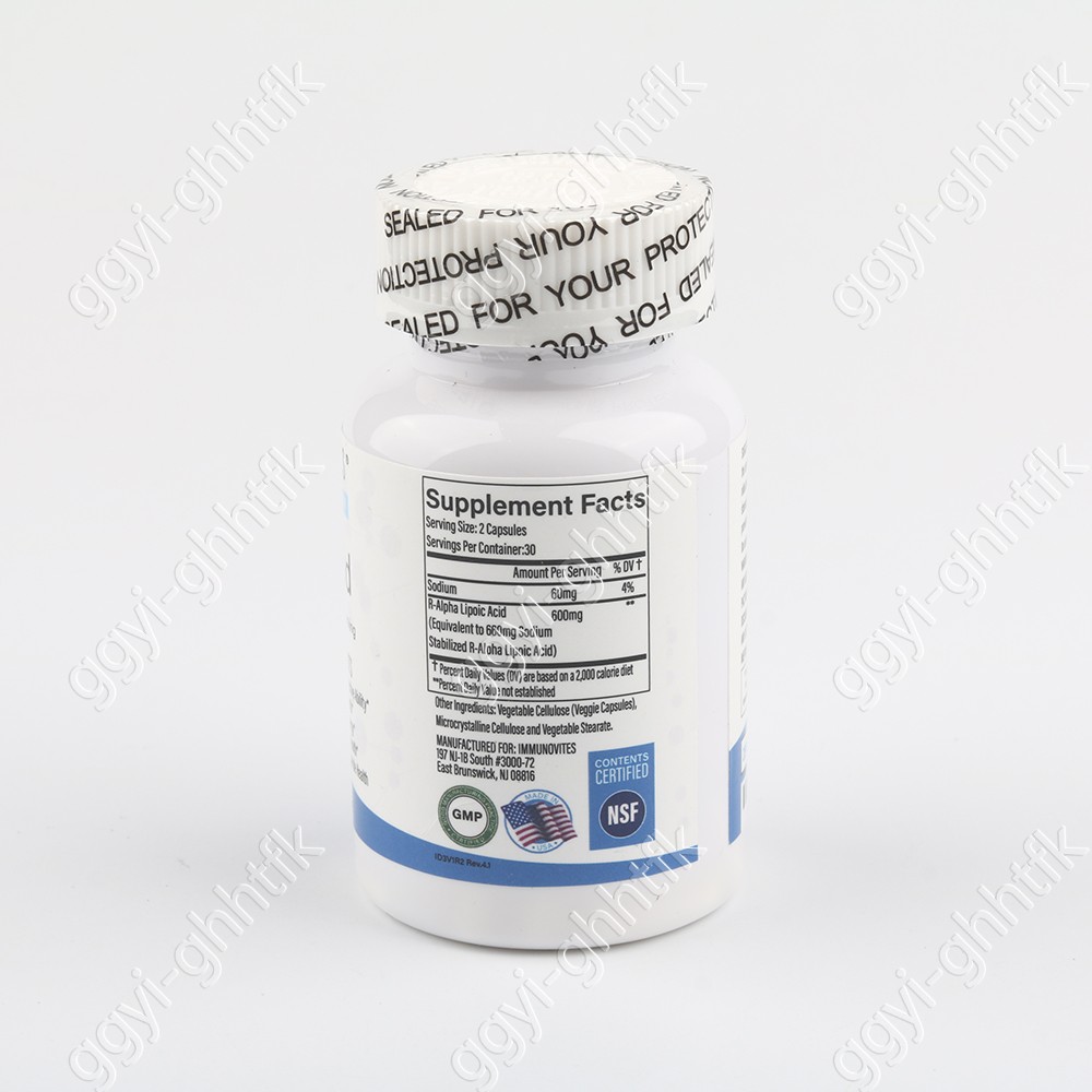 IMMUNOVITES Stabilized R-Alpha Lipoic Acid ((True)) 600mg per Serving ,EXP4/2028