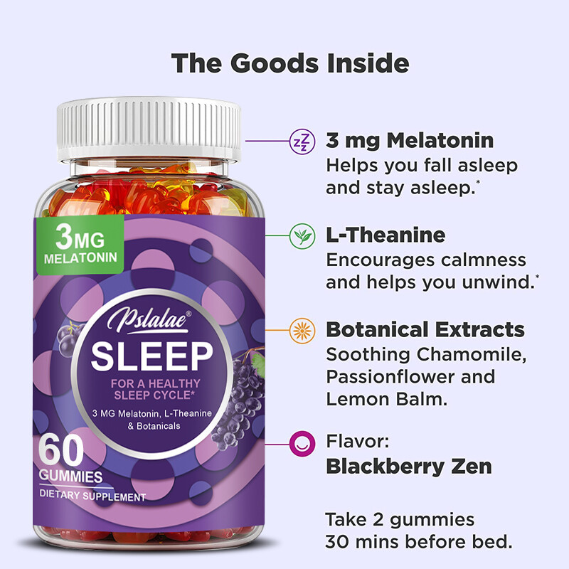 Sleep Gummies 3mg – with Melatonin – Sleep Aid Supplements,Improve Sleep Quality