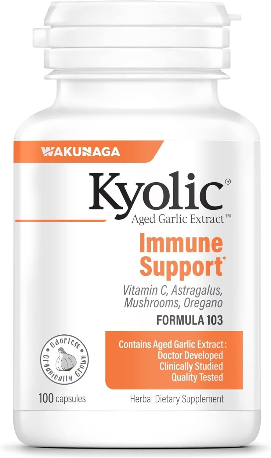 Kyolic Aged Garlic Extract Formula 103, Immune Support*, 100 Capsules