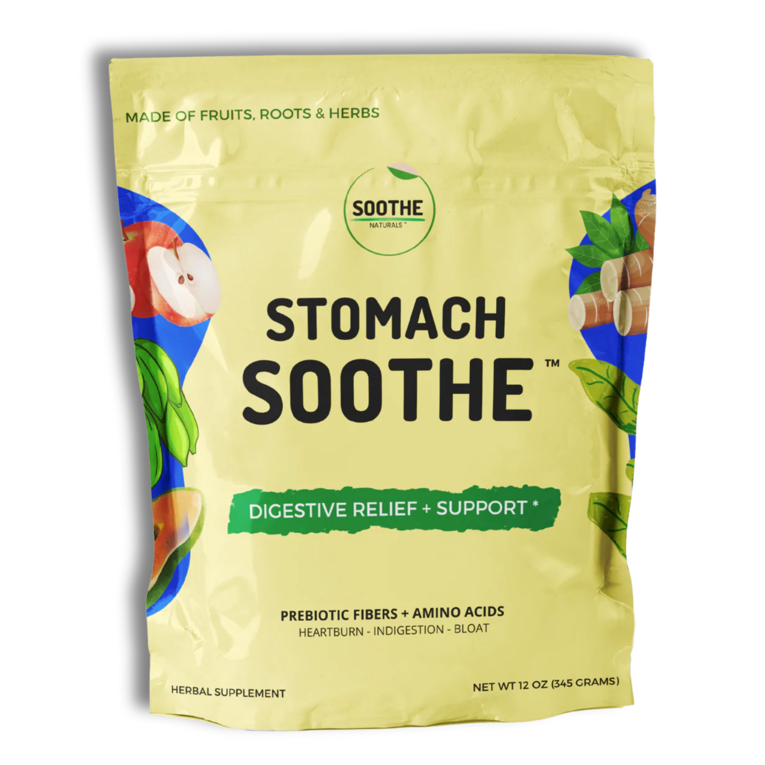 Soothe Naturals Stomach Soothe Digestive Relief & Support Amino Acid Powder 12oz