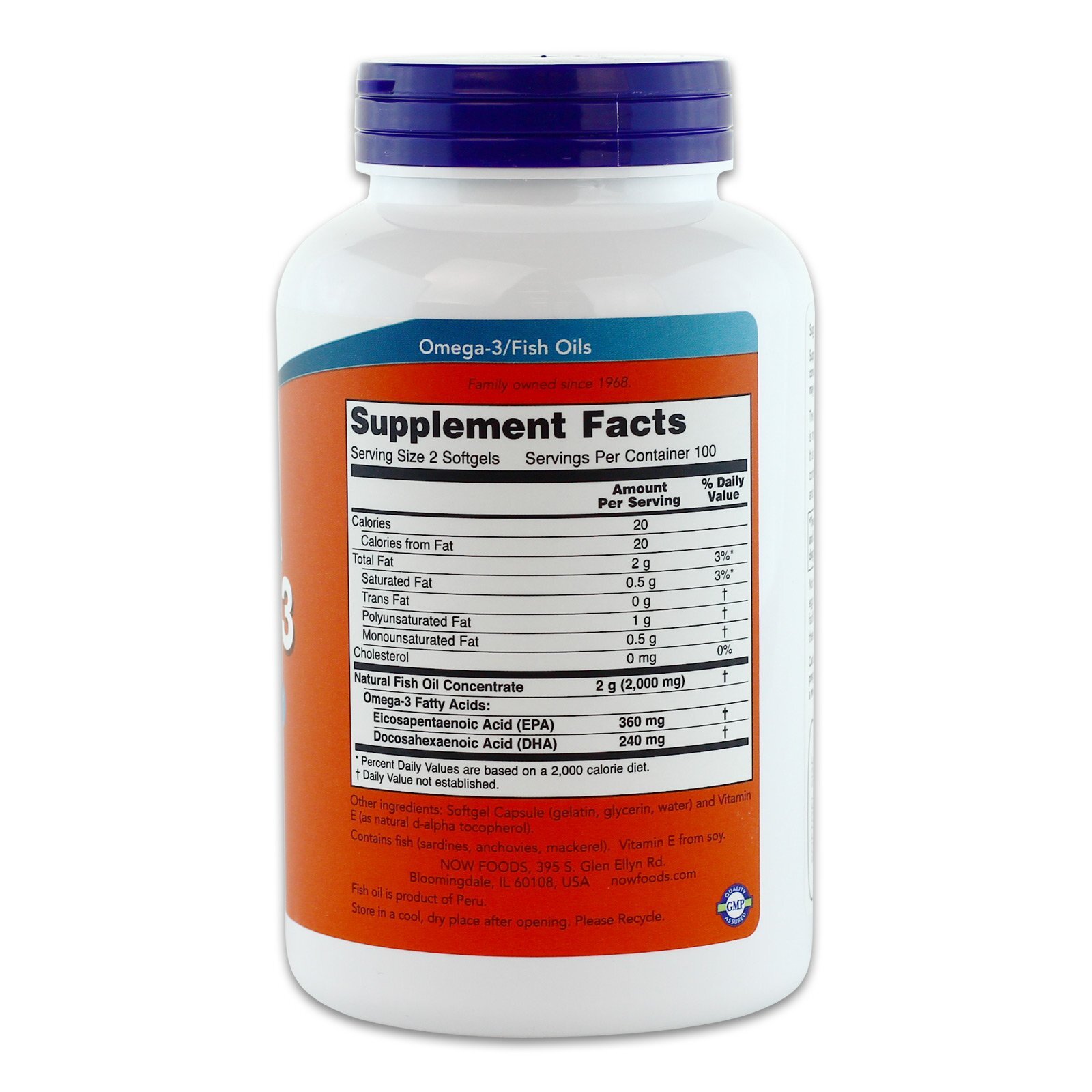 NOW FOODS Omega-3, Molecularly Distilled – 200 Softgels