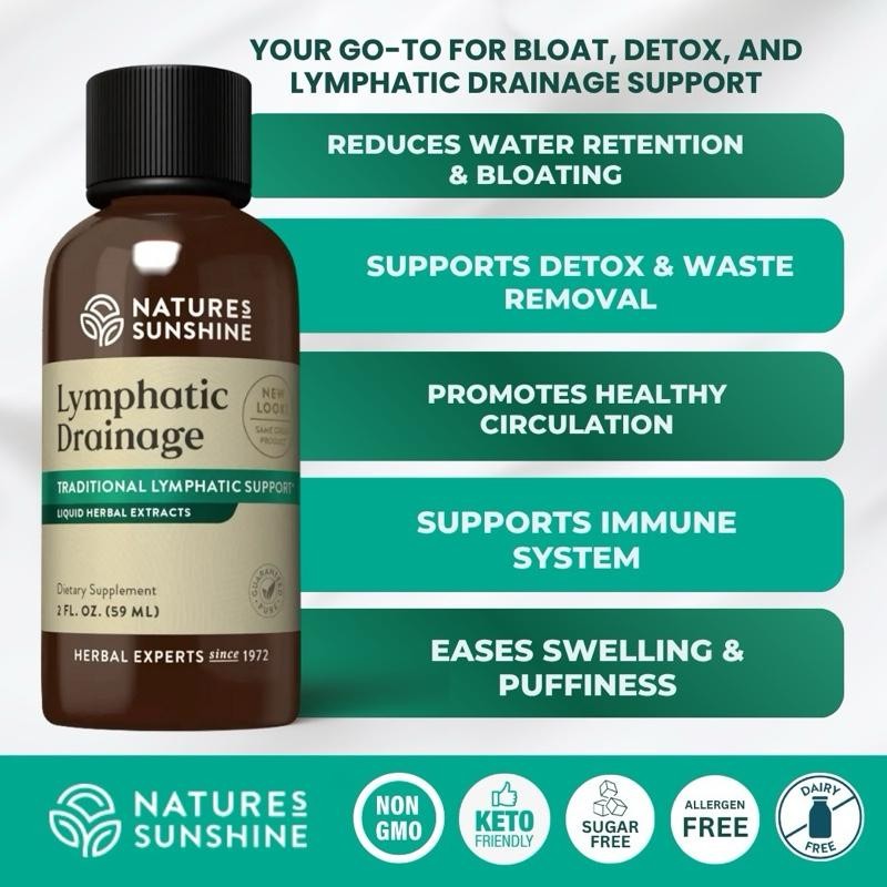 Lymphatic Drainage Supplement: Reduce Bloat, Reduce Puffiness, Detoxify, Herbal
