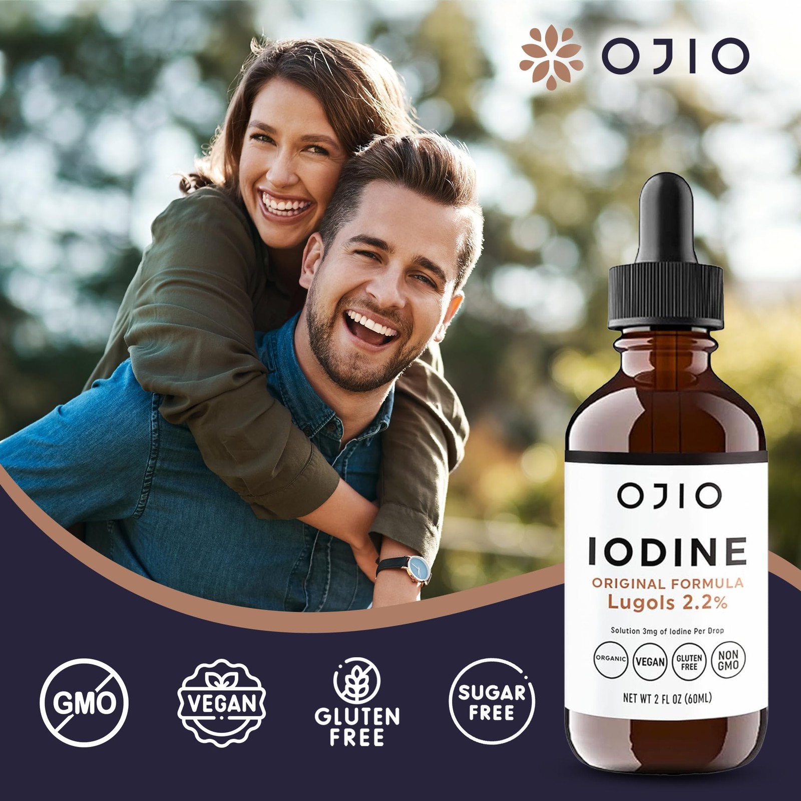 Lugols Iodine Solution 2% – 1 Year Supply – High Potency Liquid Oral Iodine D…