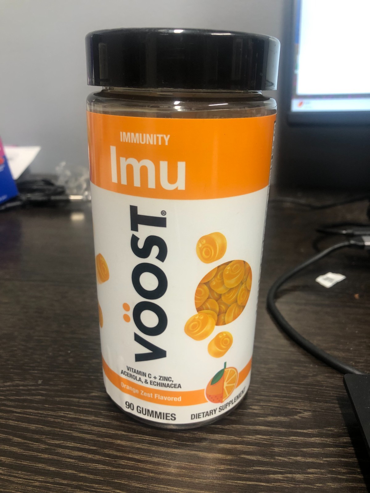 Voost Immunity Imu Gummies Vitamin C Zinc Acerola – Orange Zest 90 ct. EXP. 2/25