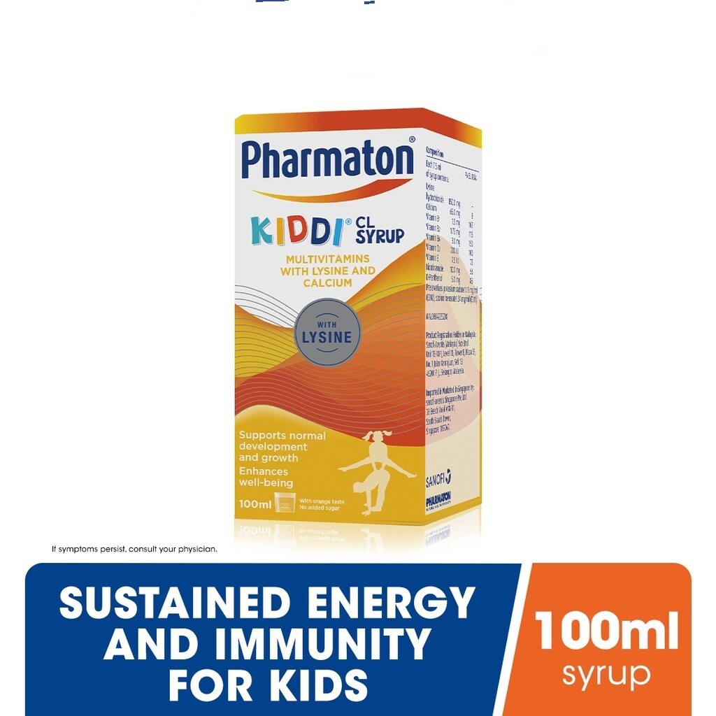 Pharmaton Kiddi CL Syrup Multivitamin with Lysine & Calcium 100ml