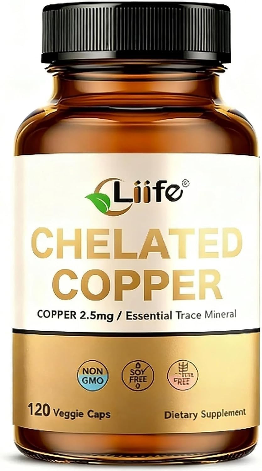 Chelated Copper 2.5mg Red Blood Cell, Energy & Metabolism Support Supplement