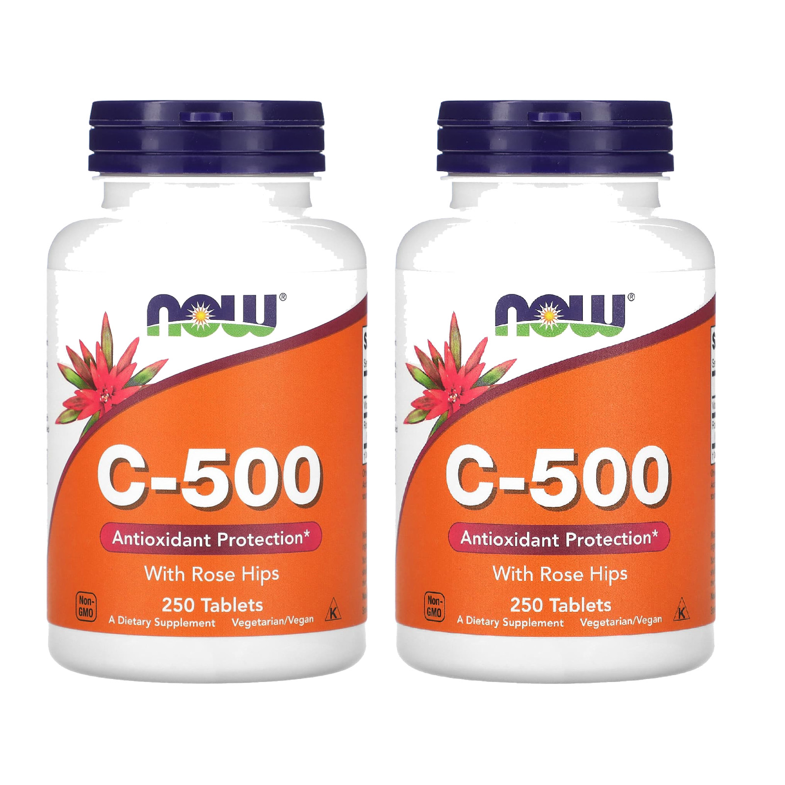 NOW Foods (2 PACKS) , C-500 With Rose Hips, 250 Tablets