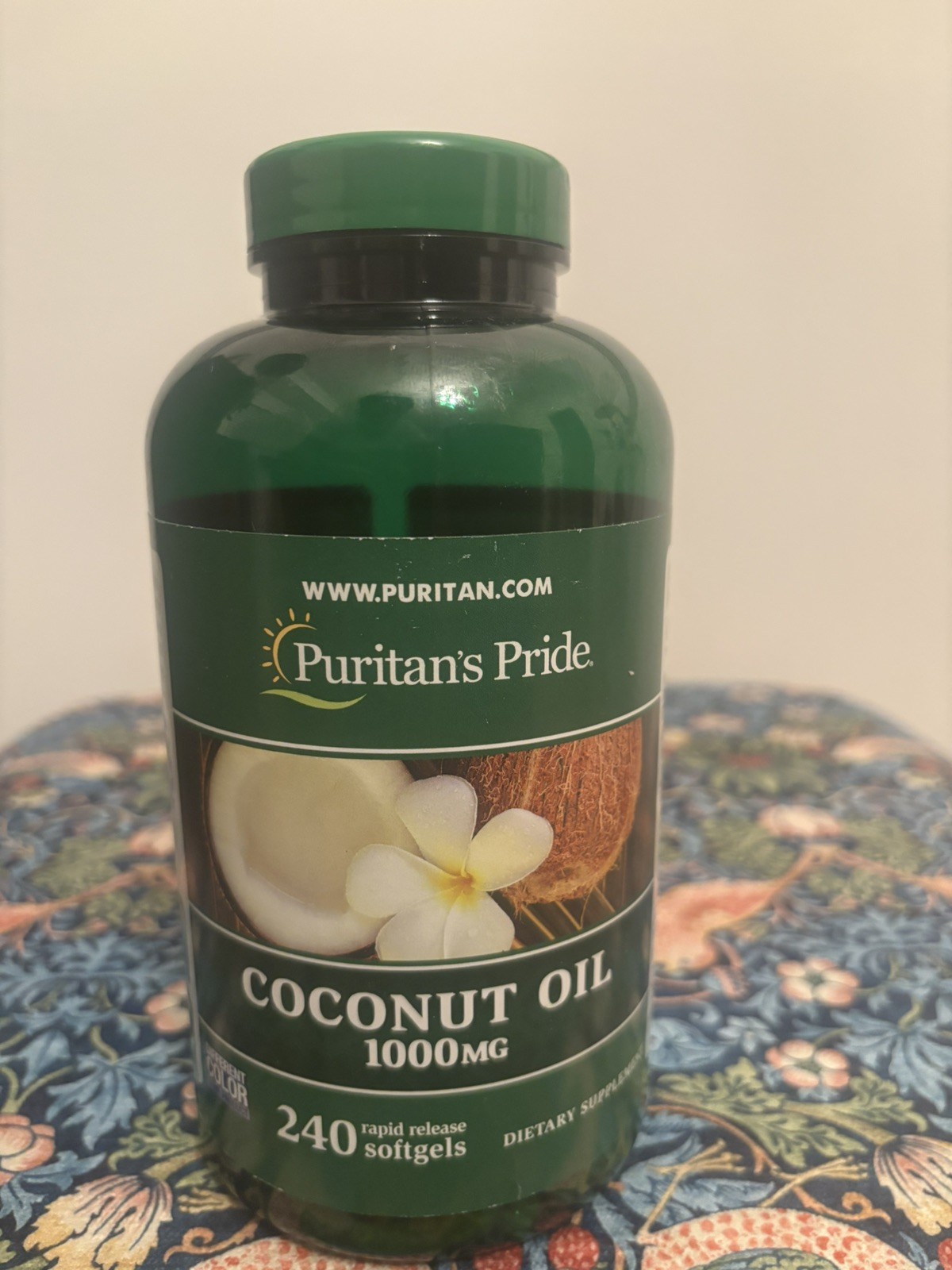 Puritan’s Pride Coconut Oil 1000 mg – 240 Rapid Release Softgels FREE SHIPPING