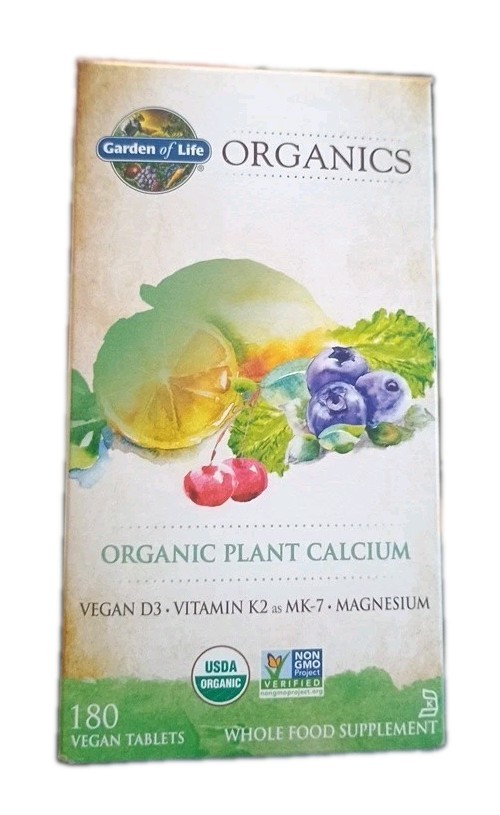 Garden of Life Mykind Organic Plant Calcium 800mg – 180 Vegan Tablets EXP 02/28