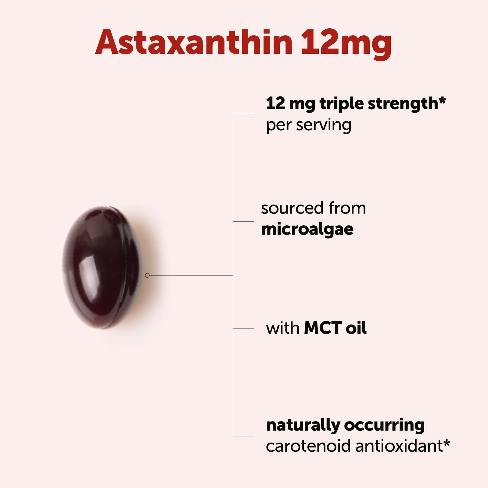 Astaxanthin 12mg with MCT Oil, 120 Softgels, 4 Month Supply | Premium Astaxan…