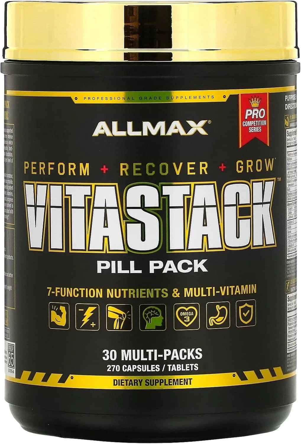 Allmax Nutrition Vitastack 7-Function Nutrients & Multi-Vitamin – 30 Multi-Pack